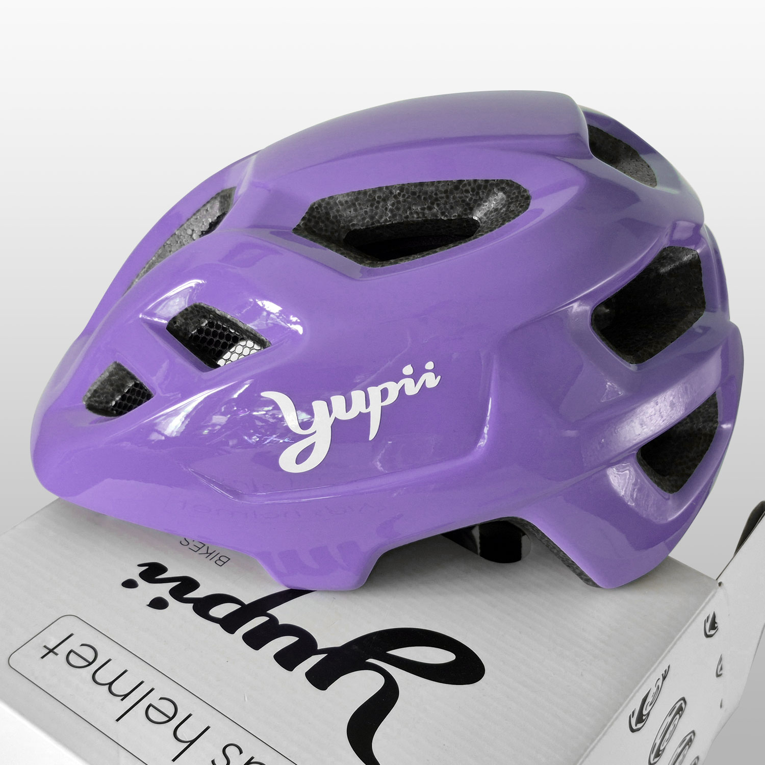 kask rowerowy dziecięcy yupii fioletowy 51-55 cm