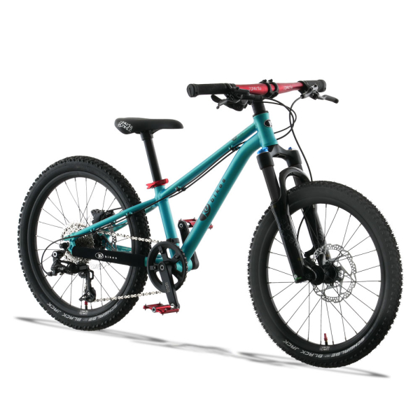 lekki rower dla dzieci kubikes 20 S DISC MTB turkusowo-czerwony. bajkids.pl